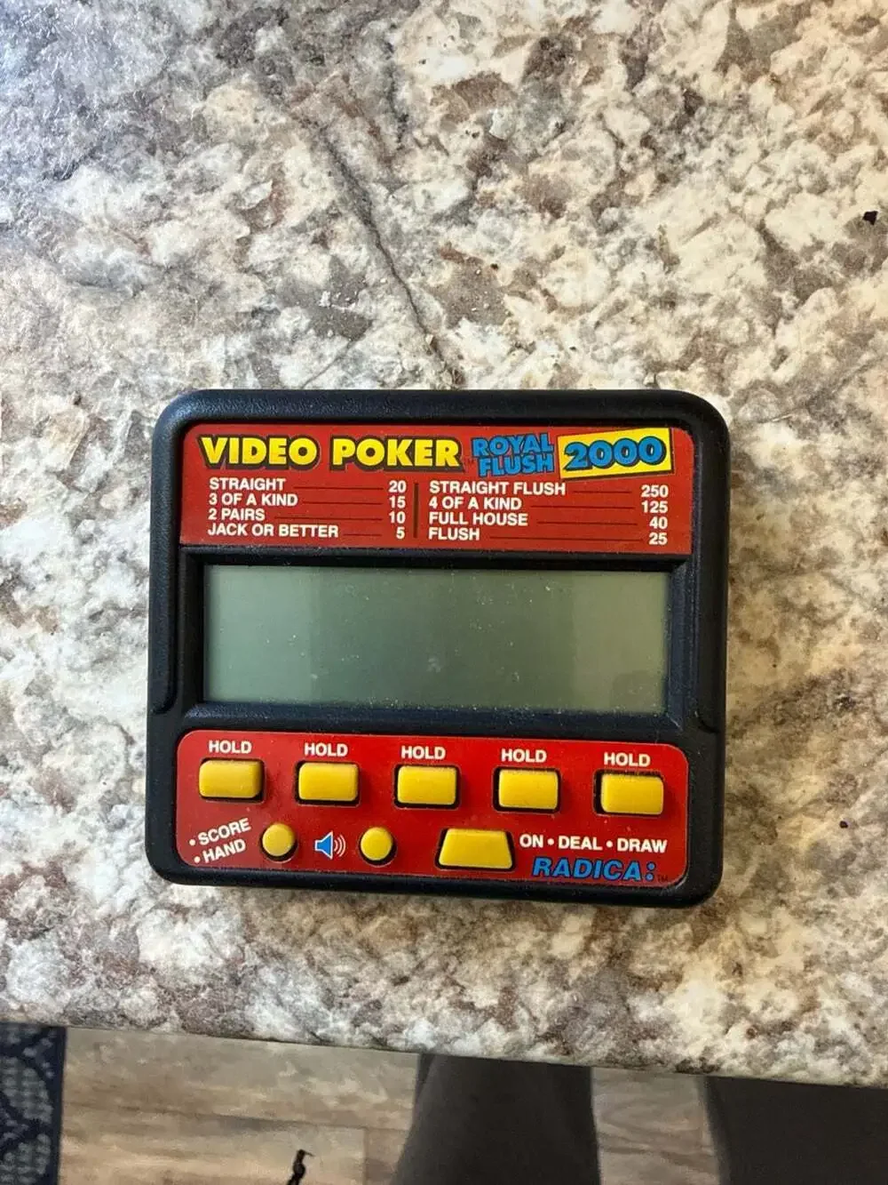 Radica Video Poker Royal Flush 2000 Handheld Electronic Game